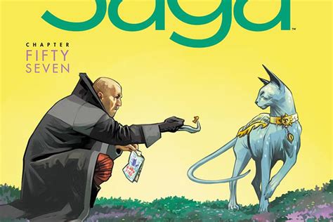 Brian K Vaughan And Fiona Staples Saga 57 Features A Lying Cat Cover