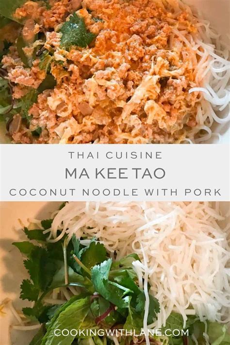 Mee Ka Tee Recipe Authentic Thai And Lao Coconut Noodle Soup Recipe In 2021 Soup Dish