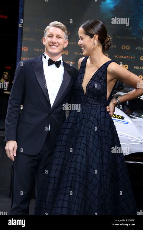Bastian Schweinsteiger And His Wife Ana Ivanovic Attending The 20th Gq Men Of The Year Award At