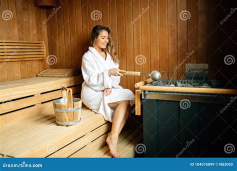 Beautiful Woman Resting In Sauna Stock Image Image Of Resting