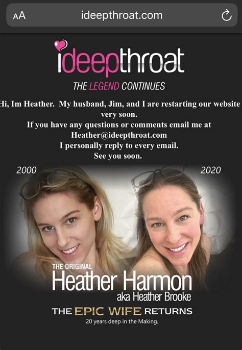 Its Official Heather Brooke Harmon Of IDeepthroat HAS RETURNED R Deepthroat