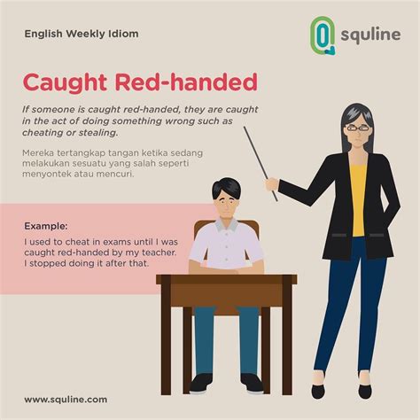 English Weekly Idiom Caught Red Handed If Someone Is Caught Red
