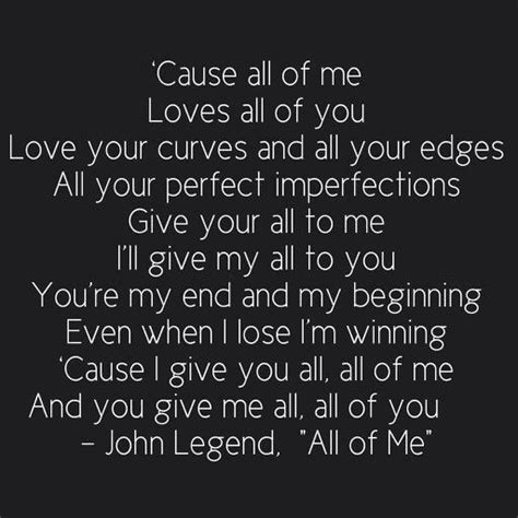 Drawin' me in and you kickin' me out you've got my head spinnin', no kiddin' i can't pin you down what's goin' on in that beautiful mind? All of Me Lyrics by John Legend