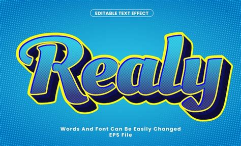 Premium Vector Editable Realy Text Effect Word And Font Be Change