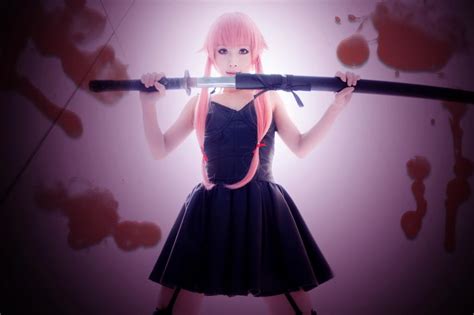 The Future Diary Gasai Yuno Cosplay Costume Anime Sexy Black Dress