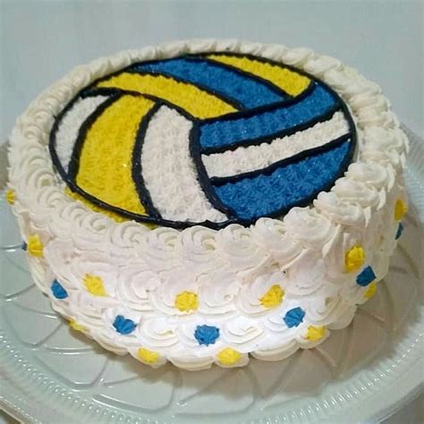 Score A Point With Volleyball Cake Decorations For A Sports Themed Cake Design