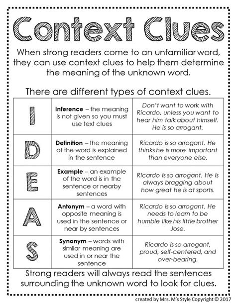 Context Clues Worksheets With Answers Grade 6 Try This Sheet