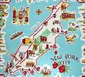 Detailed illustrated tourist map of New York city | New York | New York ...