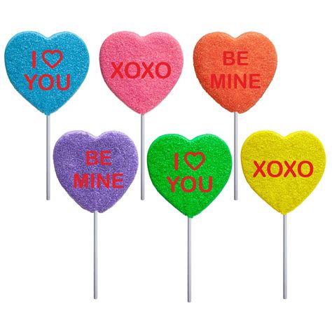 2oz Sanded Conversation Heart Lollipops By Melville Candy