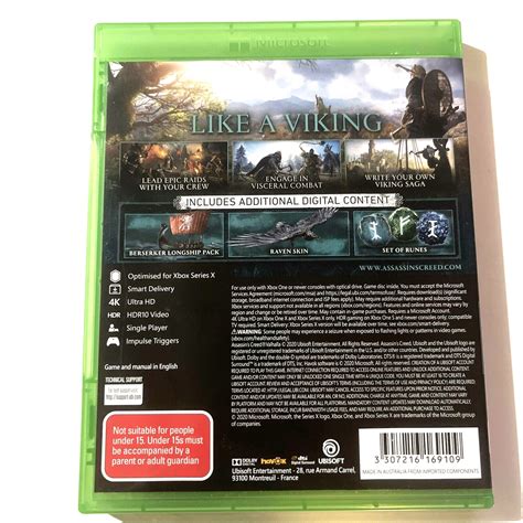 Mint Disc Xbox One Assassins Creed Valhalla Drakkar Edition Xbox One