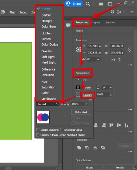 Are There Blending Modes In Illustrator