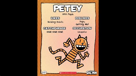 Petey Trading Card Dog Man By Dav Pilkey Youtube