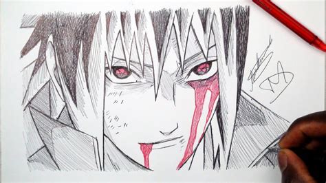 Lets Sketch Sasuke From Naruto Demoose Art Aprenda Desenhar Hoje