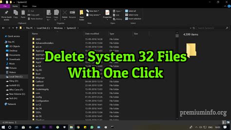 Delete System 32 Files With One Click Easy Methods Premiuminfo