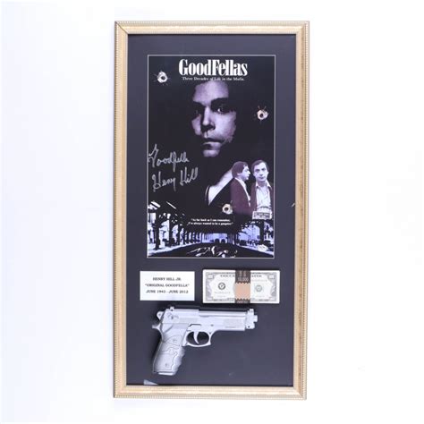 Henry Hill Signed Goodfellas Custom Framed Photo With Prop Pistol