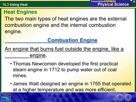 The Two Main Types Of Heat Engines Are The External Engine