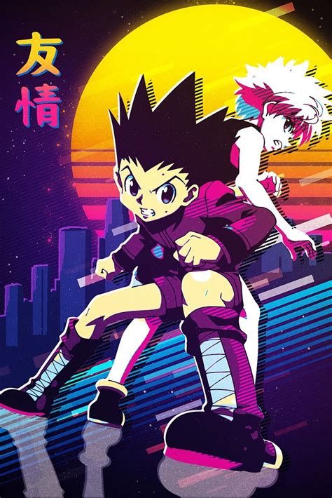Gon Freecss And Killua Poster By 80sretro Displate Anime Prints