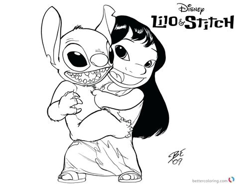 Lilo And Stitch Printable Coloring Pages At Free