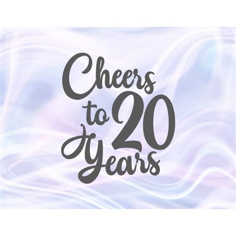 20th Birthday Svg Sayings Cheers To 20 Years Her Him Invitation Letter