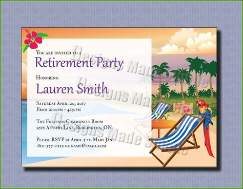 Retirement Luncheon Invitation Template Template 2 Resume Examples