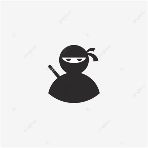 Illustration Of A Black Ninja Logo Iconperfect For Ninja Warrior Themes