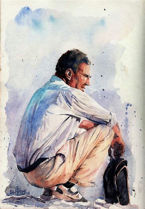 Pin By Mahboob Elham On Elhamyaat Watercolor Portraits Sketch