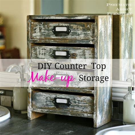 That means no countertop clutter, floor towels, or scattered rogue electronics and wires. Someday Crafts: DIY Counter Top Makeup Storage