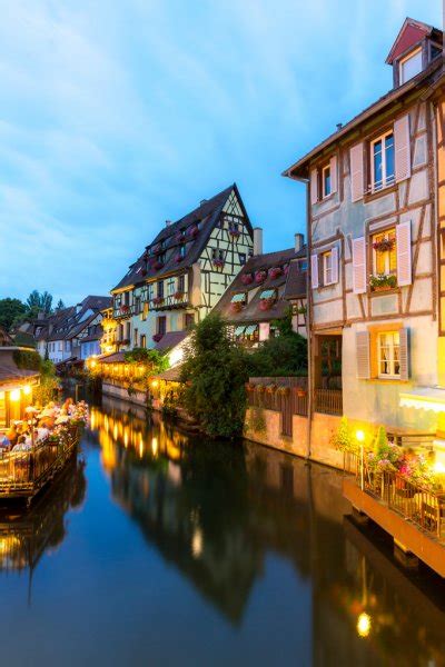 Colmar City In France At Night Stock Photo By ©vichie81 113228624