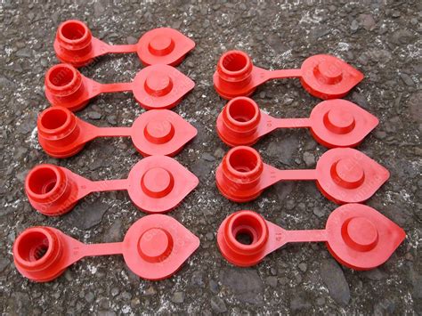9 Pack Gas Can Red Vent Caps Air Breather Fix Your Can Glug Wedco Blitz Scepter Ebay