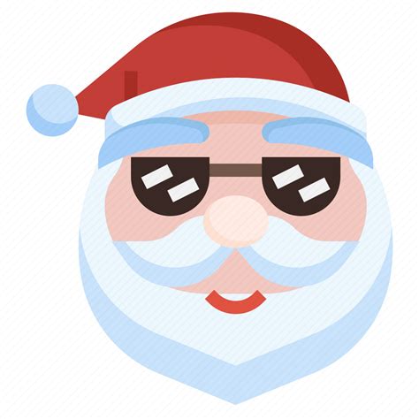 Santa Cool Emoji Claus Christmas Xmas Winter Icon Download On