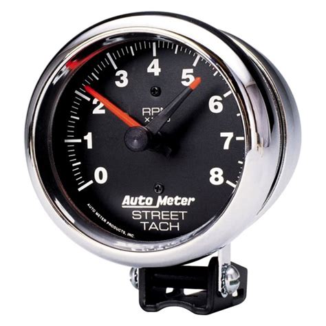 Auto Meter 2895 Traditional Chrome Series 3 3 4 Pedestal Tachometer