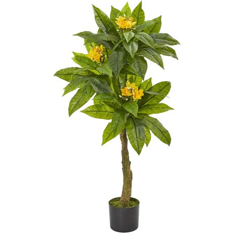 Nearly Natural 4-Ft. Plumeria Artificial Tree UV Resistant (Indoor