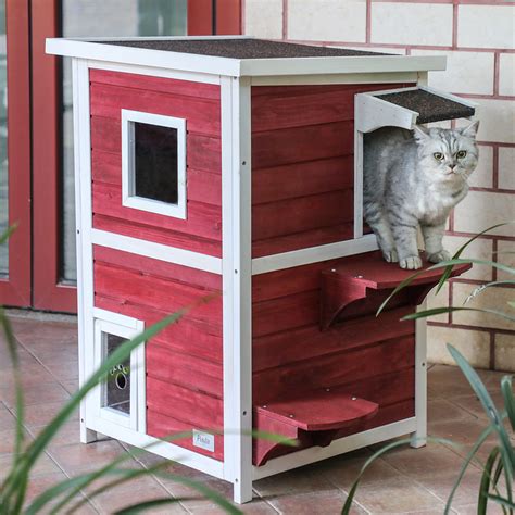 Us 12999 Petsfit 2 Story Weatherproof Outdoor Kitty Cat Housecondo