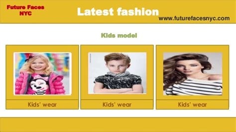Future Faces Nyc Kids Model Latest Fashion