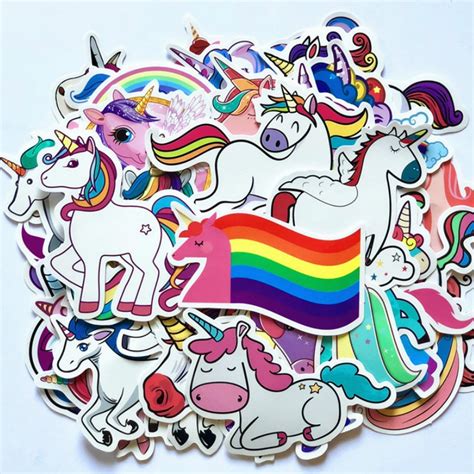 Stickers featuring millions of original designs created by independent artists. 50 Pcs Unicorn Sticker decoration Waterproof Stickers Doodle Cute Funny wall stickers for kids ...