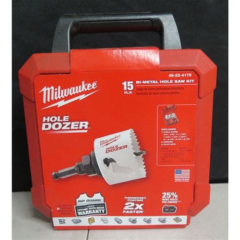 Milwaukee Hole Dozer Bi Metal Hole Saw Kit 49 22 4175 New In Box