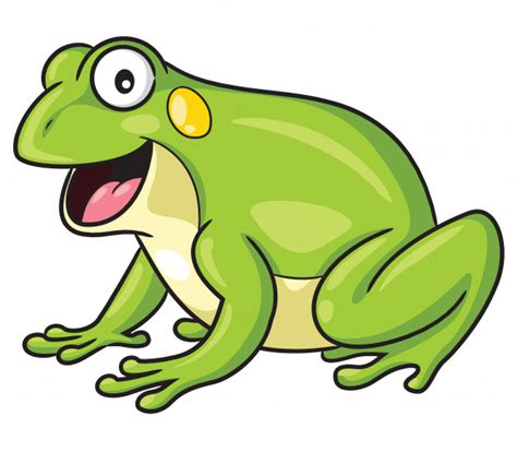 Frog Cartoon Style Premium Vector