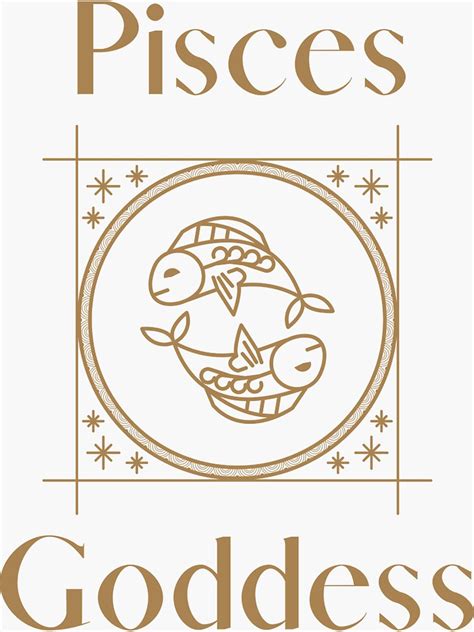 Pisces Goddess Sticker For Sale By Livingbeyondb Redbubble