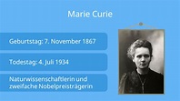 Marie Curie | Steckbrief, Nobelpreise Chemie/Physik · [mit Video]