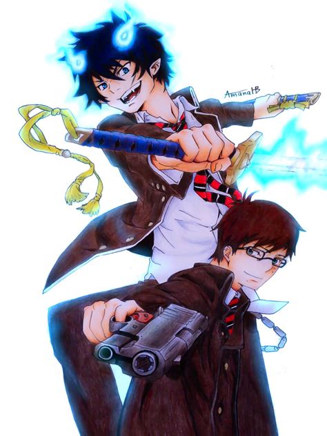 Ao No Exorcist Rin And Yukio Colored Pencilsvideo By Amana Hb On