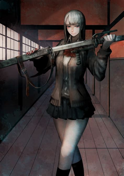 Fondos De Pantalla Pelo Largo Anime Chicas Anime Arma Katana
