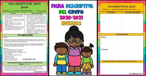 Ficha Descriptiva Del Grupo 2020 2021 Editable Imagenes Educativas
