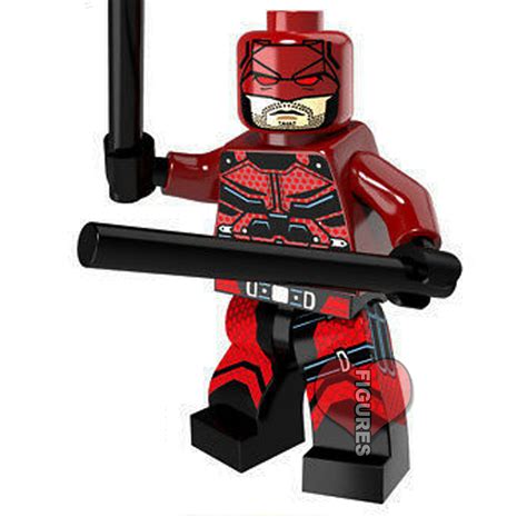 Daredevil Custom Lego Minifigure Marvel Superhero Dc Matt Etsy