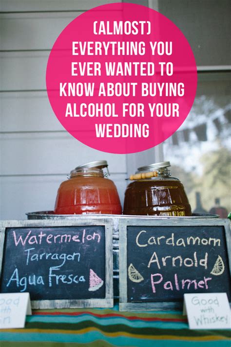 It might be not specified on the guide on how to plan a wedding, but first, choose the type of the bar. (Almost) Everything You Need to Know About Buying Alcohol ...