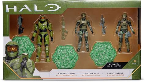 Halo 4 Spartan 3 Figure Pack Master Chief And 2 Unsc Marines
