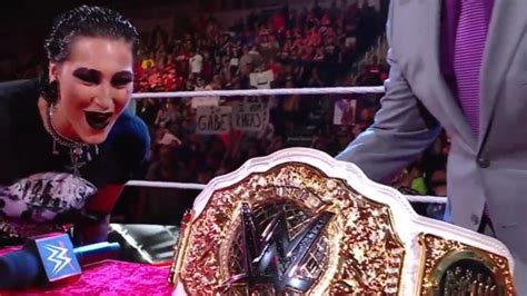 wwe presents rhea ripley with new smackdown women s title belt video pwmania wrestling news