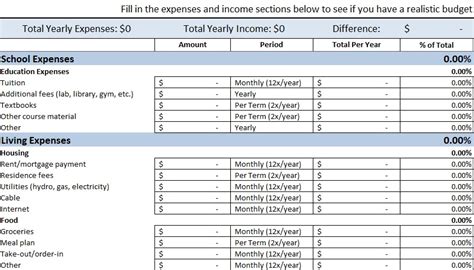 Simple Monthly Budget Excel Template Excel Tmp