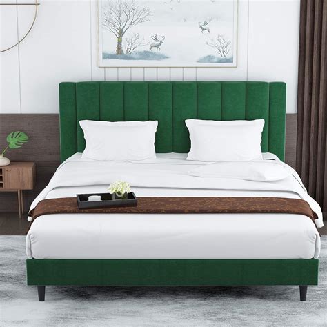Green Velvet Tufted Headboard A Deep Green Like Found In This