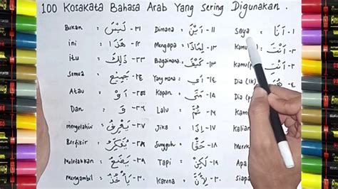 100 Kata Nama Dalam Bahasa Arab CarlotaroSanchez