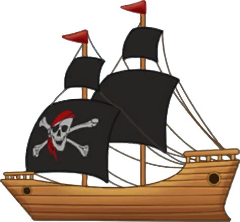 Ship Piracy Clip Art Pirate Ship Sailing Png Download 12801183